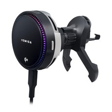 HEMIGA G76磁吸無線車充 Qi2認證真15W快充 RGB燈效 渦輪散熱, G76出風口版, G76