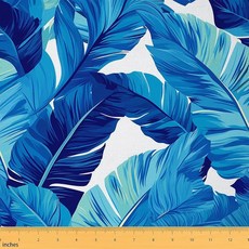 Erosebridal 야드 단위의 Ikat 원단 기하학적 홀치기 염색 덮개 원단 보헤미안 마름모 라인 실내 실외 원단 사각형 패턴 장식 원단 레드 블루 0.9m1야드, 1 Yard, 화이트 블루