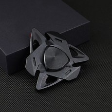 金屬合金CNC工藝指尖陀螺，升級夜光版, 1個, 大白鯊【鋁合金】-黑色,普通版【不發光】：配皮包