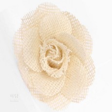 서담스토어 린넨 장미꽃 베이지 장식꽃