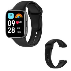 오달라 레드미워치5 레드미워치3 액티브 기본 실리콘 스트랩, 블랙, 1개