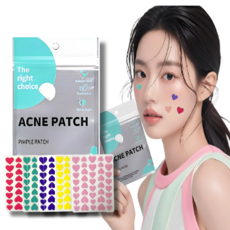 LEEKU 하트 모양 여드름 가리기 패치 스티커, 1개, 200개입