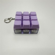 재미있는 귀여운 캐릭터 단색 파스텔 피젯 키보드 버튼 블럭 톡톡 딸깍이 키캡 토이 키링 스트레스해소 커플 열쇠고리, B퍼플 sps537