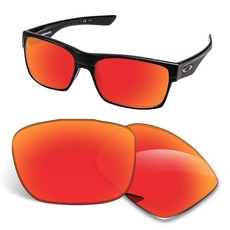 오클리 TwoFace OO9189 선글라스와 호환되는 1.5mm 교체 렌즈 긁힘 방지 및 충격 방지 - 오렌지 레드 편광