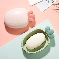 생활공감 당근 비누 케이스 물빠짐 받침대, 혼합, 2개