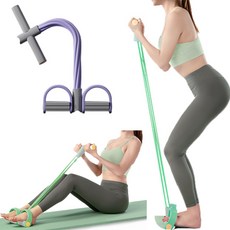 더블에스 튜빙밴드 요가 필라테스 밴드 윗몸일으키기, 퍼플, 1개