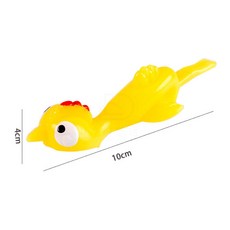 【台灣現貨】彈射小雞玩具，趣味手指彈射，黏黏樂舒壓小物，親子互動發洩玩具, 彈射小雞【黃色】, 1個