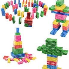 일상다많사 에듀 종이벽돌블록 중 오색 50Pcs 국산 소프트블록 아기블록 빅블럭