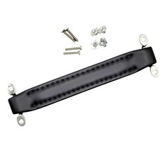 FretMax 프리미엄 빈티지 스타일 교체용 앰프 핸들 하드웨어 포함 - 블랙 스티칭(FMAHBB) 153009