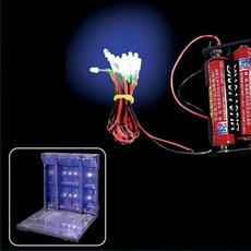 건담 피규어 장식장 장비랙 LED 램프 장식 베이스, 1개, VT-1055 블루