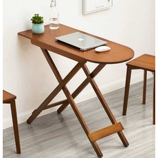 접이식 사이드 테이블 틈새 보드형 원목 긴 책상 간이 휴대용 오리지널컬러, 2. 브라운