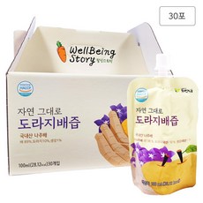 자연그대로 도라지배즙 스파우트, 100ml, 30개