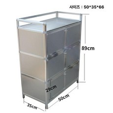 스테인레스 주방 수납장 알루미늄 업소용 찬장 그릇 스틸, 6문, 3단 6문 50x35x89