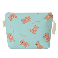 아이주 항균 파우치 식판 가방 어린이집 답례품 생일선물 기저귀 소지품 미니 지퍼 주머니, 리틀베어
