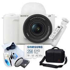 [포토리뷰이벤트] 소니 ZV-E10 + 16-50mm II 브이로그 9종 패키지 (256GB 메모리/ OLED 무선 슈팅그립/ 슬림 MCUV 40.5 필터), 화이트, ZV-E10K