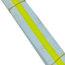 월드 태권도 연방 벨트 스트라이프 옐 그린 화이트 블루 레드 주니어 중급 프로세싱, 1개, 3. Yellow Stripe 9 Kup