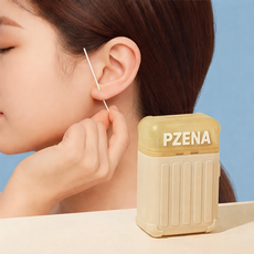 프제나 이어 홀 스틱 피어싱 홀 클리너 귀걸이 구멍 청소 세트 180회분, 1개, 옐로우