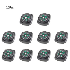 10 16PCS 미니 포켓 오일 휴대용 야외 분리형 채워진 나침반 캠핑 팔찌, 10Pcs