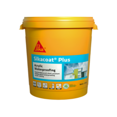 Sika Sikacoat Plus 外牆屋頂防水塗料, 1個, 4.5kg, 灰色