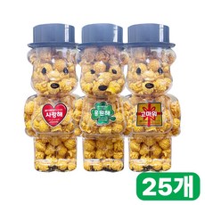 모자쓴 곰돌이 모양 카라멜맛 팝콘 120g 스티커 랜덤, 25개