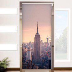 아트박스/꾸밈 ad918-현관문시트지_뉴욕건물