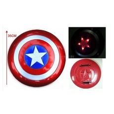 美國隊長聲光盾牌 萬聖節派對變裝道具 約35公分, 詳見包裝, 1個
