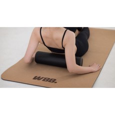 WBB 폼롤러 EPP 하드 스트레칭 필라테스 요가, 검정, 1개