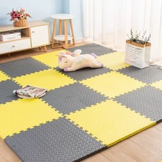 국민매트 매트시공 거실 칼라 놀이방 바닥, I. 옐로우+그레이테두리