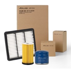 에어루브 올뉴 K7 3.0 LPG (16~19년식) 엔진 오일필터+에어필터 세트 26320-3CAA0 28113-F6200, 1개, 28320 3CAA0 28113 F6200