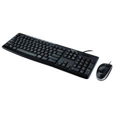羅技 Logitech MK200 USB 鍵盤滑鼠組 纖薄 防水設計, 黑色, 普通型