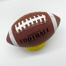 【開發票/統編】美式橄欖球 成人標準比賽訓練用 兒童青少年腰旗練習運動 3/6/9號 防滑紋路設計 橄欖球, 3號經典棕白MAX幼兒園, 1個