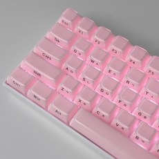글로링 젤리 푸딩 크리스탈 반투명 키캡 MDA PC 한무무 기계식 키보드 독거미 키캡, 컨트롤알트 글로링 키캡, 핑크