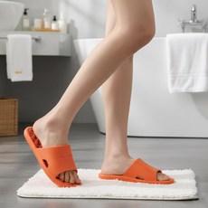 PG욕실슬리퍼 가볍고 말랑한 미끄럼방지 물빠짐 슬리퍼 PGC1001, 오렌지, 1개