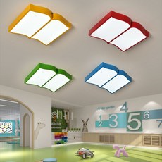 책모양 LED 모형 북유럽 도서관 천장 샹들리에 조명, 책 45cm 삼색