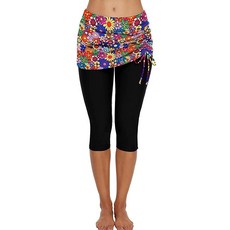 수영 워터 팬츠 스커트 수영 반바지 크롭 카프리 서핑 레깅스 잠수복 바지 UV 보드쇼츠 여성용 다크 블루