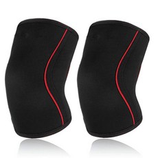 자전거무릎보호대 세트 어른용 아대 크로스핏 무릎 패드 압축 네오프렌 스포츠 버팀대 스쿼트 역도 고압 슬리브 여성 남성 십대 맞춤형 7mm, S, 021 Black Red