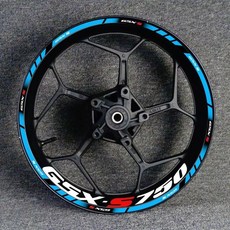 오토바이 휠 허브 데칼 장식 반사 방수 스티커, 1개, 2. GSX-S750