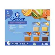 Gerber 거버 2단계 슈퍼 블렌즈 퓨레 버라이어티 5종 113g, 32개