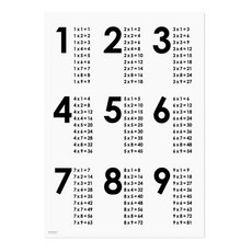 블랙 심플 구구단표 포스터 42x60cm