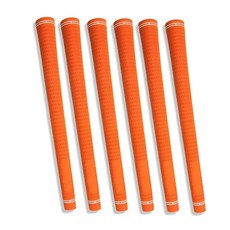 WIZMAX 스탠다드 골프 고무그립 6개 50g 60라운드 아이언 드라이버 우드용 라운드형 논슬립, 오렌지6개