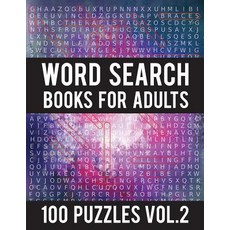 (영문도서) Word Search Books For Adults: 100 Word Search Puzzles - (Word Search Large Print) - Activity ... Paperback, Independently Published, English, 9781717910974