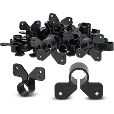 50팩 EFIELD 12인치 블랙 컬러 하프 클램프 고정 장치 PEX 튜브파이프 지지대용 못이 있는 J-Hook PPSU1807019, 1/2''-P100, Suspension