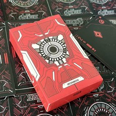 麥麥 生活館 漫威蜘蛛俠鋼鐵俠撲克牌 小紅書同款 高顔值花切黑豹撲克牌 學生, 紅鋼鐵俠撲克牌2副, 1個