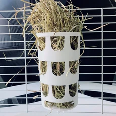 토끼 건초 피더 내구성 케이지 애완 동물 먹이 그릇 작은 디펜서 고슴도치 친칠라 피더, White