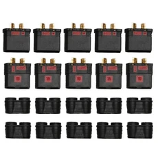 5 쌍 QS8S EC8 안티 스파크 커넥터 총알 커넥터 골드 도금 플러그 RC 자동차 모델 공장 보호 드론에 대 한 큰 전원, [2] 5pairs black, 1개