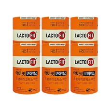 종근당건강 락토핏 생 유산균 코어맥스 60포 6통 360일분 장건강 프로바이오틱스, 120g, 6개