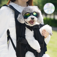 오유핏 반려동물 강아지 앞가방 백팩, 1개, 블랙