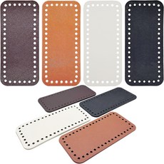 야야티 4 컬러 PU 가죽 가방 하단 베이스 코바늘 뜨개질 하단 가방용 직사각형 가방 DIY 숄더백 액세서리 지갑 제작 용품 18 x 8cm, 4 Color A