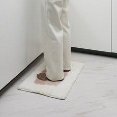 JAJU 돌담 체크 소프트 터프팅 매트 60x40cm 베이지 J625902003211 512014