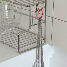 이이공브이샵 루프 빨대솔 9개+컬러 O링 세트 리유저블 스트로우 세척솔 틈새브러쉬, 핑크, 1개